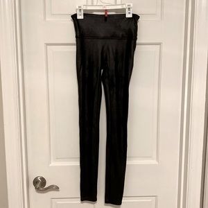 Spanx black faux leather leggings size small! Excellent condition!
